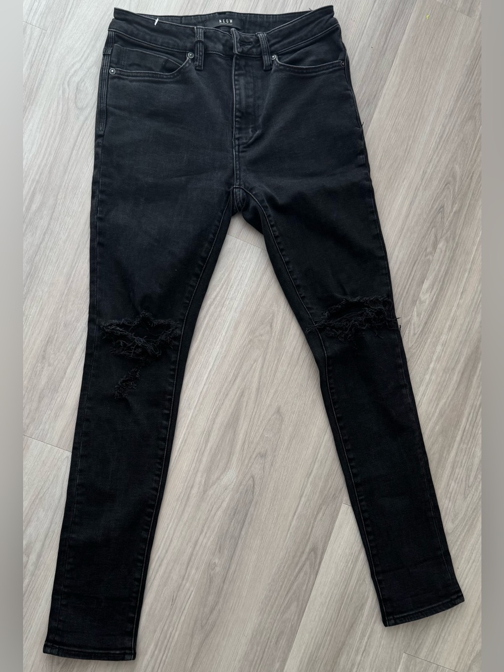 NEUW Rebel Skinny Black Distressed Jeans Men’s 28x32 Premium Denim